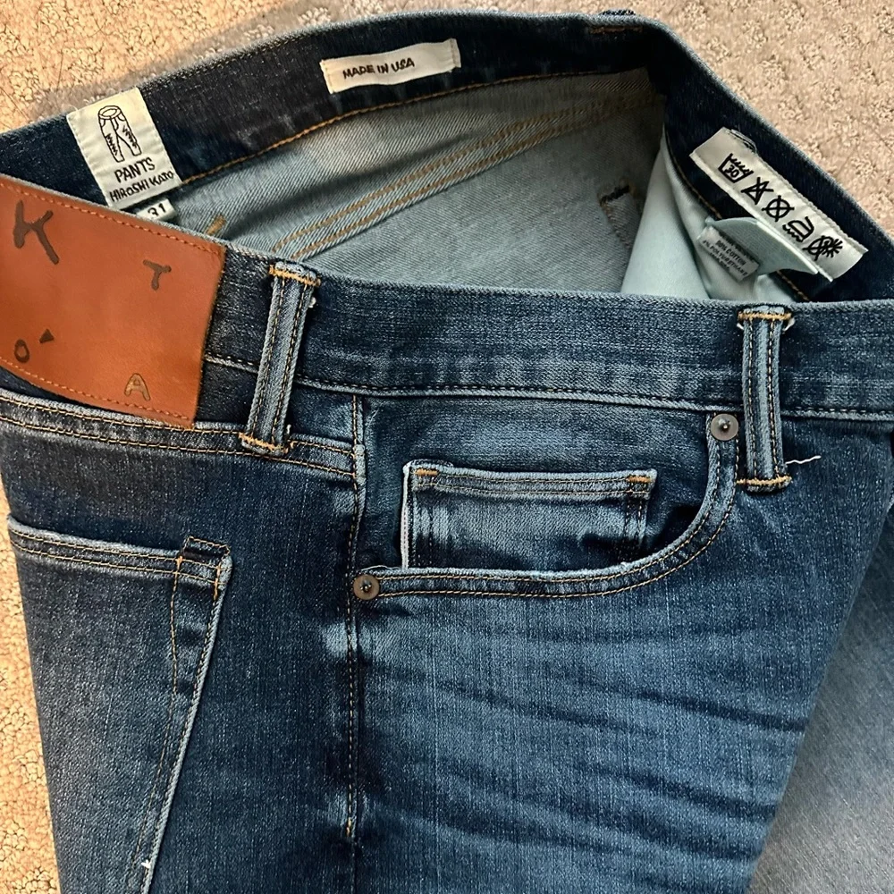 AS NEW Hiroshi Kato Pen Slim Stretch Selvedge 10.5oz Neil Wash Denim Jeans sz 31